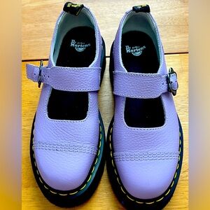 Doc Marten Adina Flower Buckle Leather Platform in Lilac